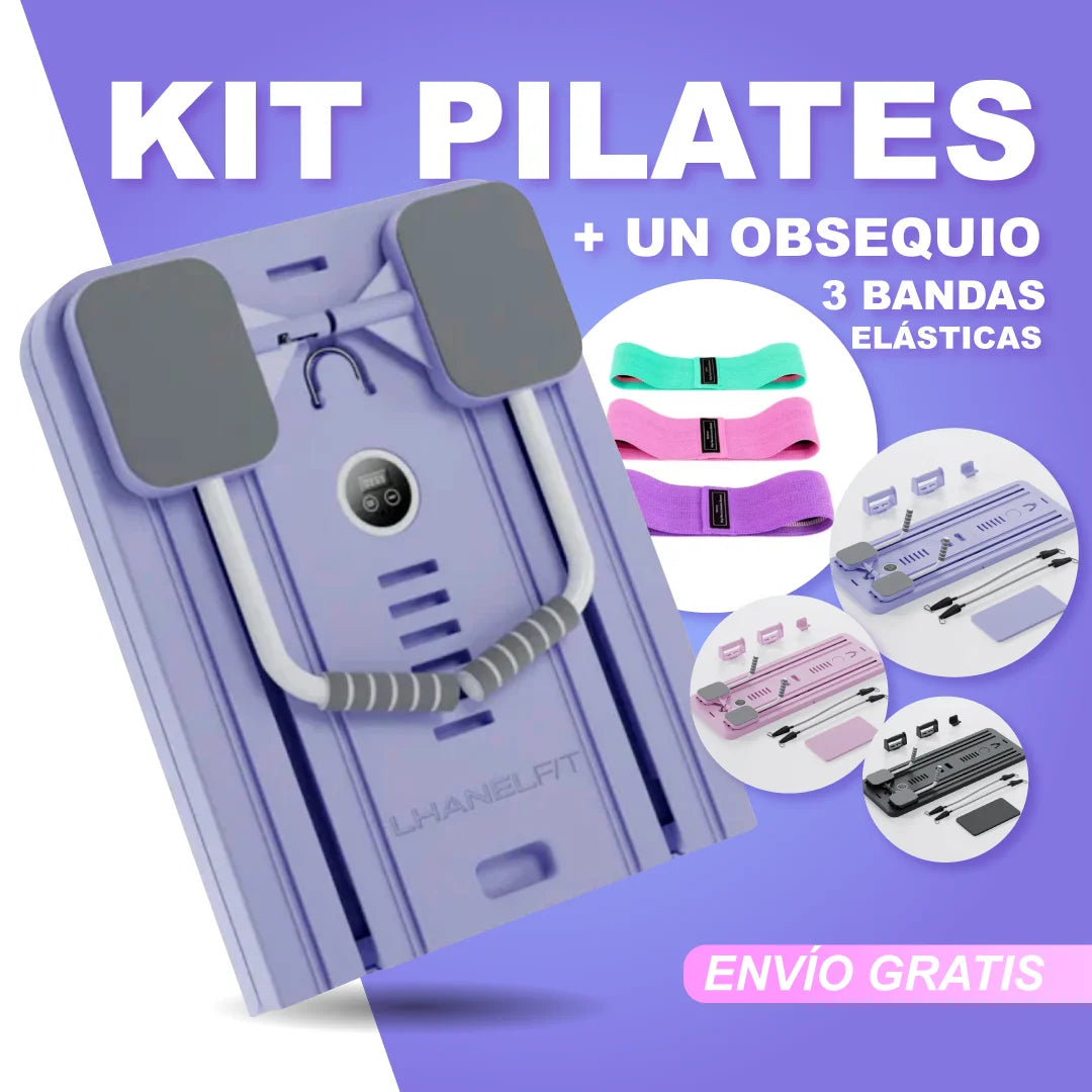 Kit Tabla de Pilates + 3 Bandas Elásticas de Regalo