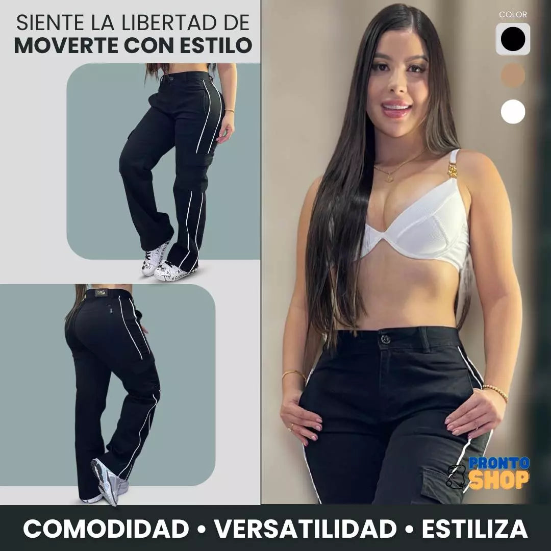 Pantalón Cargo Stretch Casual